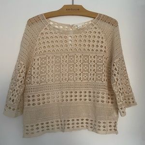 H&M Crochet Cream Top